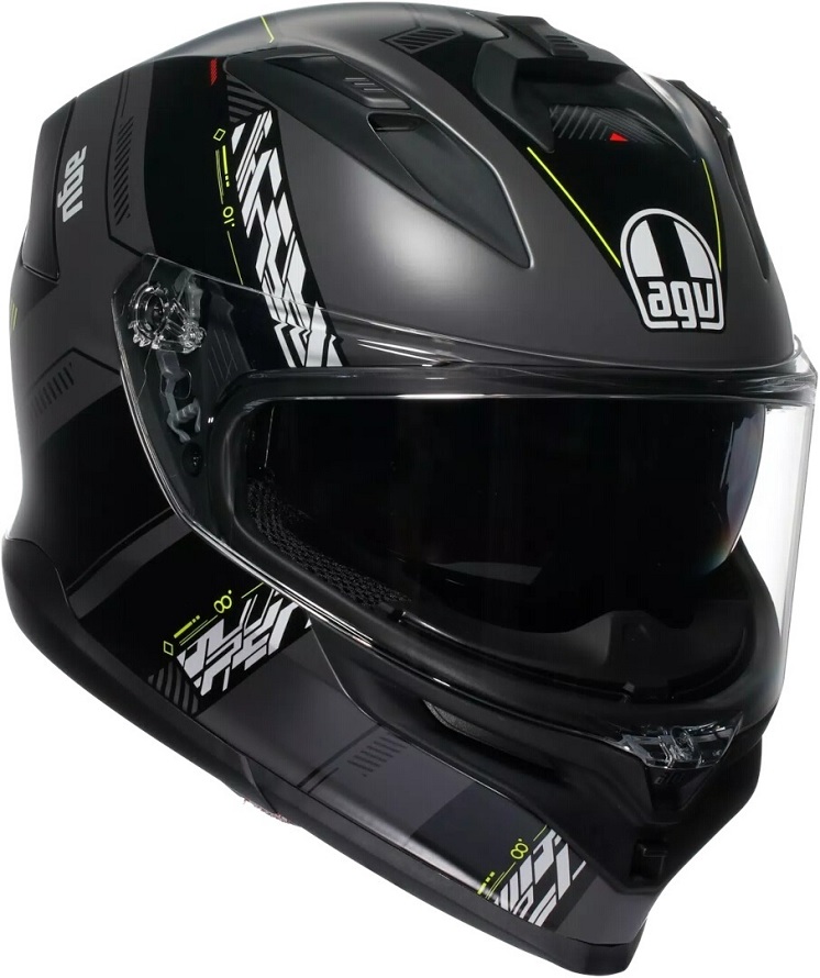 AGV K7 Kyber Hjälm Mattgrå/Fluo-Gul